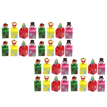 

24Pcs Paper Boxes Wrapping Paper Cases Novel Creative Candy Boxes Chocolate Boxes for Store Christmas Kids Home