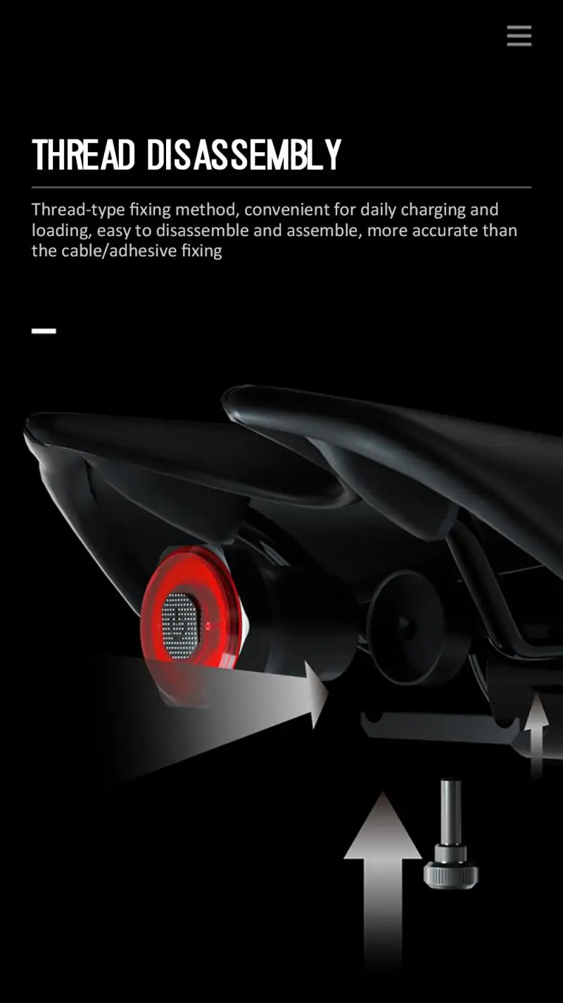 Bicycle Light MEROCA Intelligent Induction Brake Taillights Mountain Bike Lights Usb Charging Road Bike Night Riding Taillight