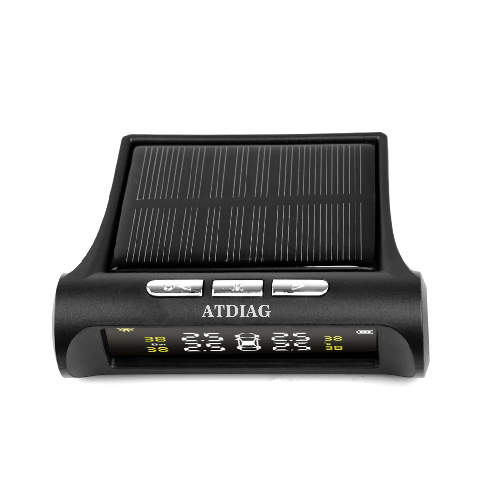 Smart TPMS Car Tire Pressure Alarm Monitor System 4 Sensors Display Solar Intelligent Tyre Pressure Temperature Warning