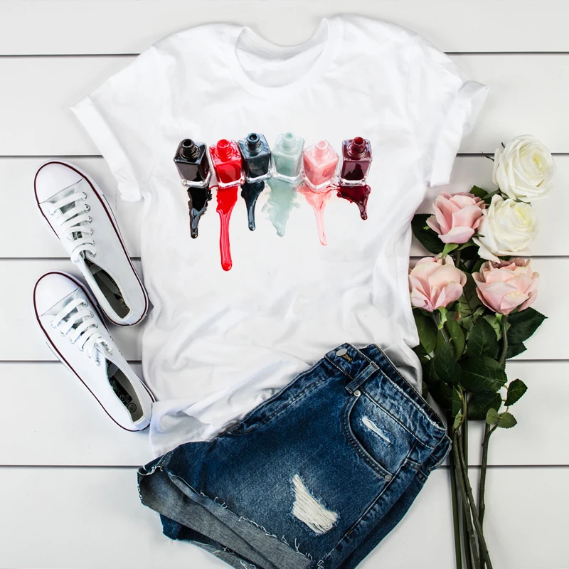 Shirt Women 2020 3D Print 90s Vogue Fashion Tops Tumblr Tshirts T Clothes Shirt Womens Ladies Graphic Female Tee T-Shirt