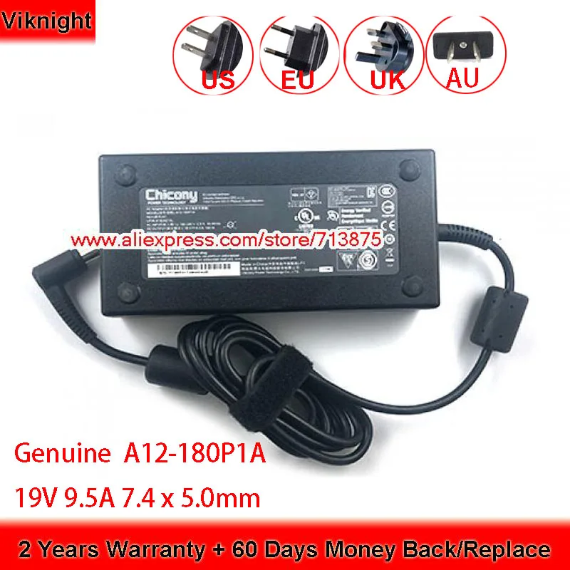 

Genuine A12-180P1A Ac Adapetr Chicony A180A010L 19V 9.5A Power Charger for MSI GEN 8750H GL73 8SE-010