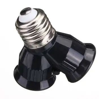

Durable Home Anti-aging Fireproof E27 1 To 2 E27 Easy Install Heat Resistant Small Accessories Bulb Adapter For All Voltage