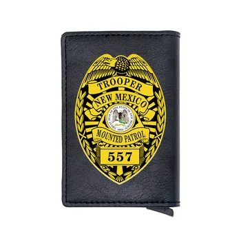 

New Mexico Mounted Patrol 557 Trooper Digital Printing Aluminum Leather Card Holder Wallet Men Women Short Purse Best Gift