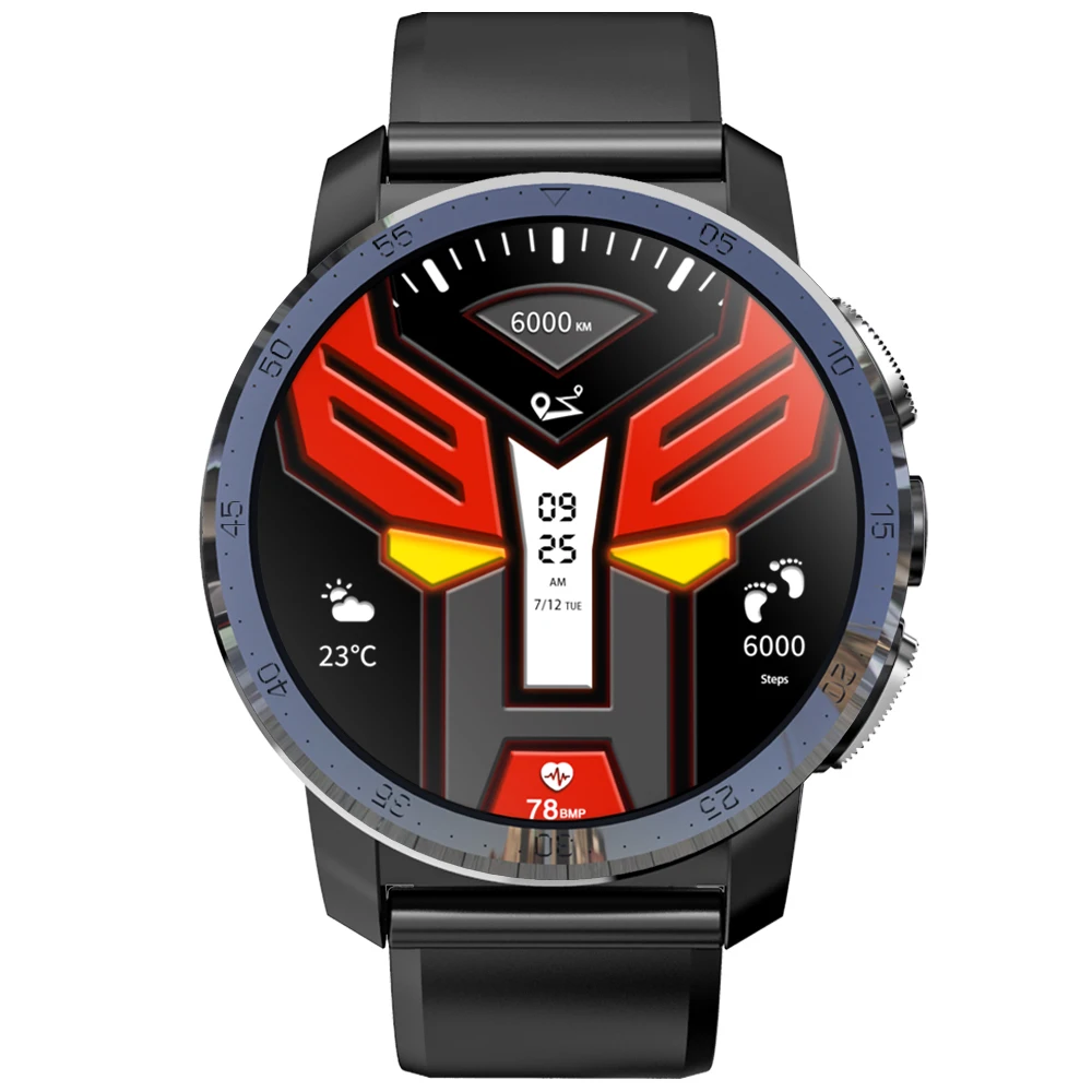 Черный Смарт-часы KOSPET Optimus Pro, 3 ГБ, 32 ГБ, 800 мА/ч, Bluetooth, gps, 4G, водонепроницаемые, 8,0 МП, 1,39 дюйма, мужские Смарт-часы для Android IOS - Цвет: Черный