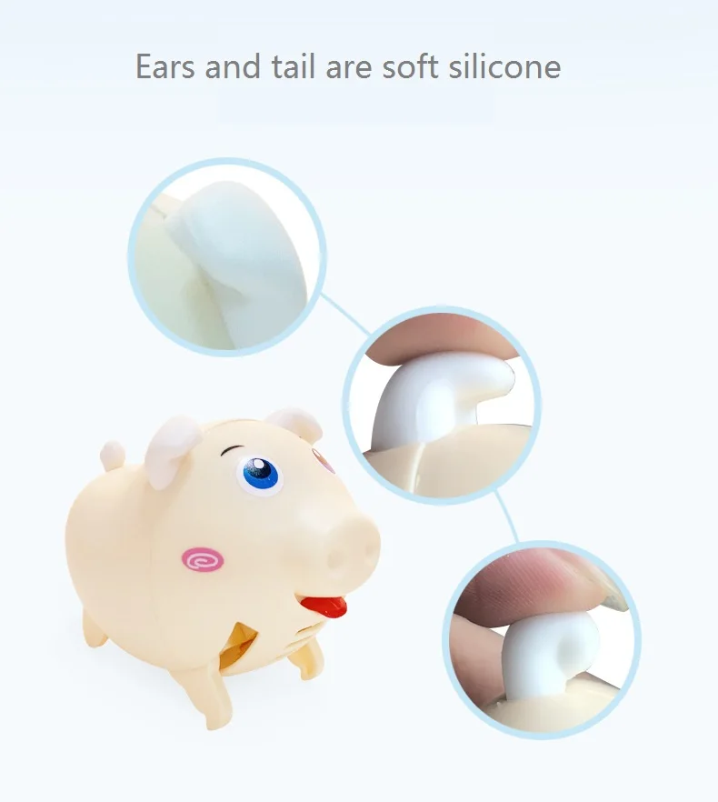 Electric whistling pig, voice control, electric music, children's electric boar, piglet that can run