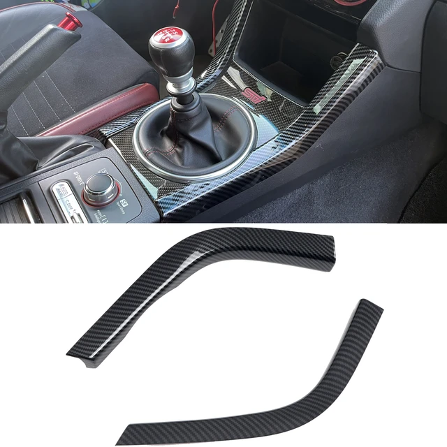 En Fiber de ABS Voiture IntéRieur Volant Couverture Garniture Moulures pour  2015-2020