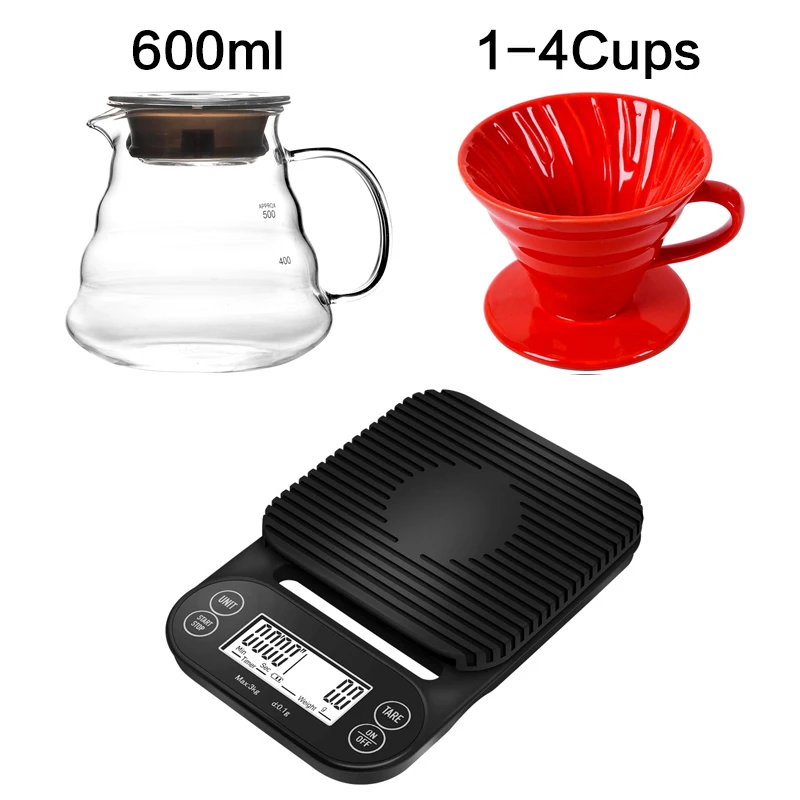 2-4 Cups Red Set