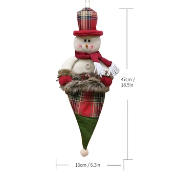 

3pcs/set Merry Christmas Ornaments Christmas Gift Hanging Bags Santa Snowman Reindeer Gift Candy Bag for Home Enfeites De Natal