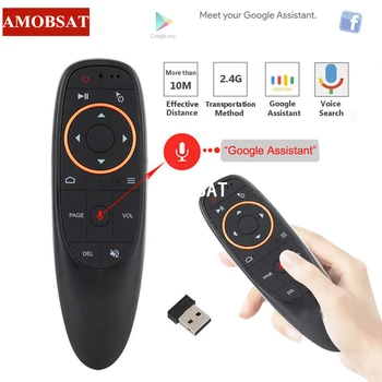 

AMOBSAT G10 Air Mouse Voice Remote Control with 2.4G USB Receiver Gyro Sensing Mini Wireless Smart Remote for Android TV BOX PC