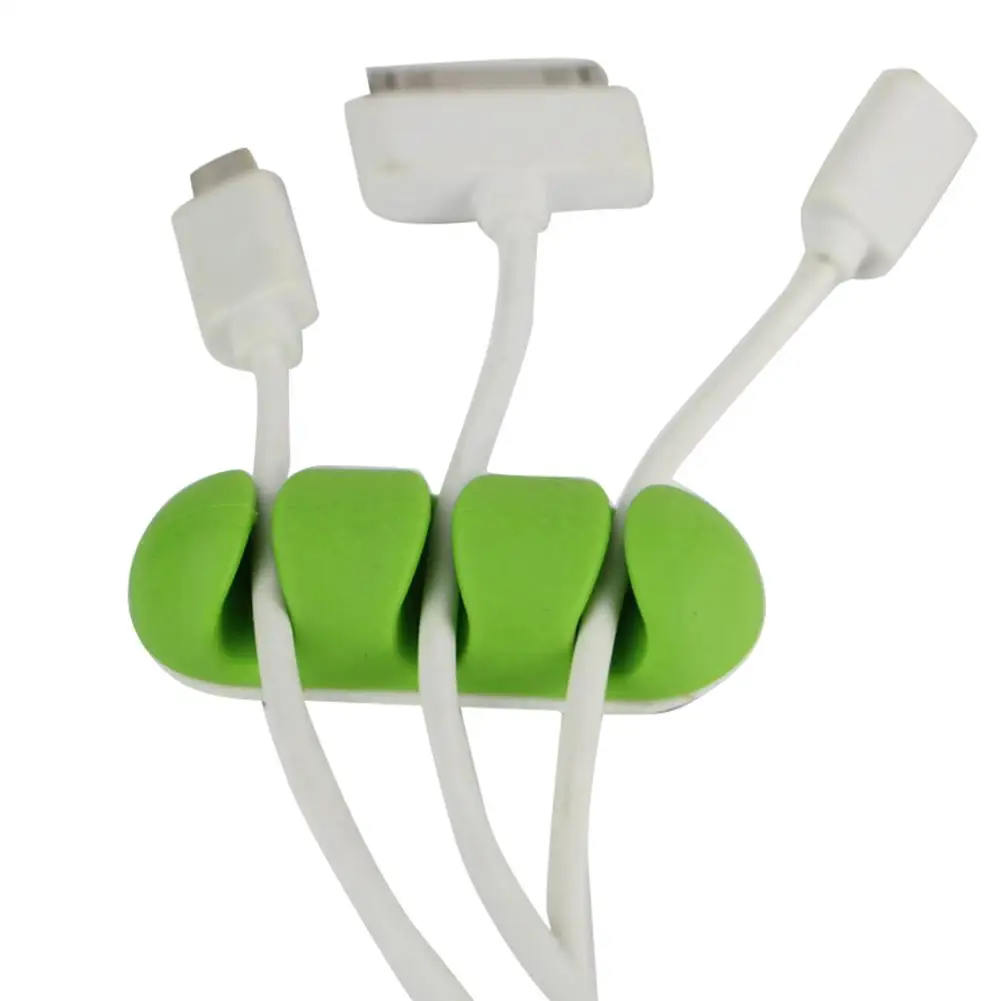3 отверстия самоклеющийся зажим для кабеля настольный USB шнур провода крепления