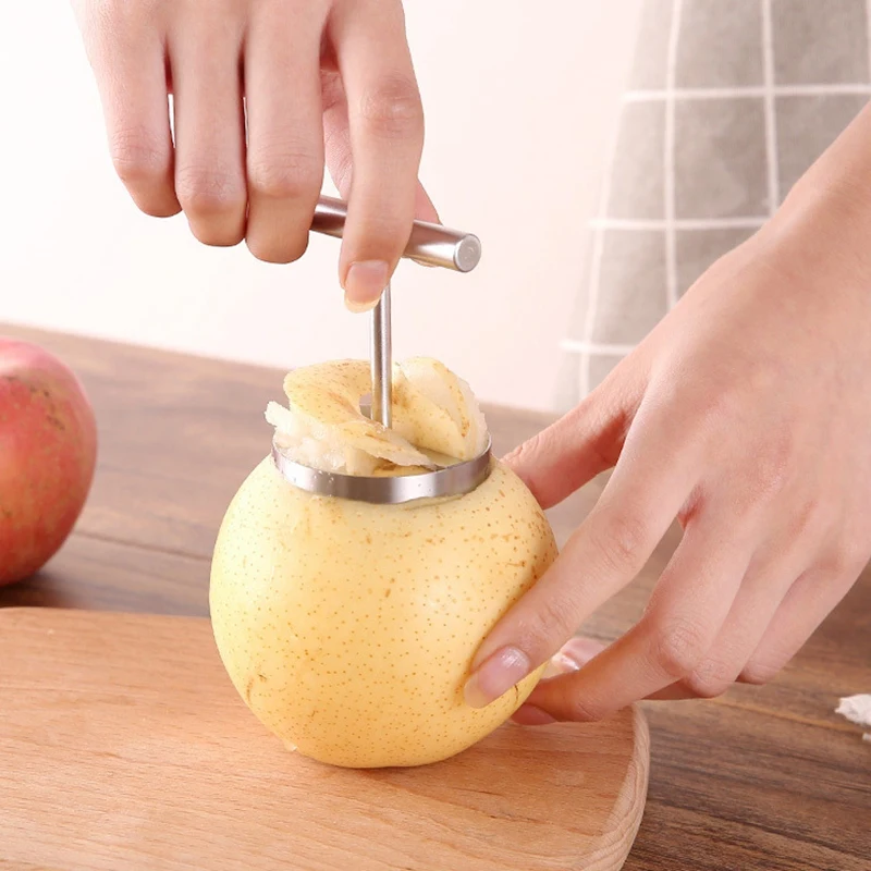 Apple Stalk Coring Device Stainless Steel Core Pitter Cutter Knife for Fruit& Vegetable Tool Kitchen Gadget