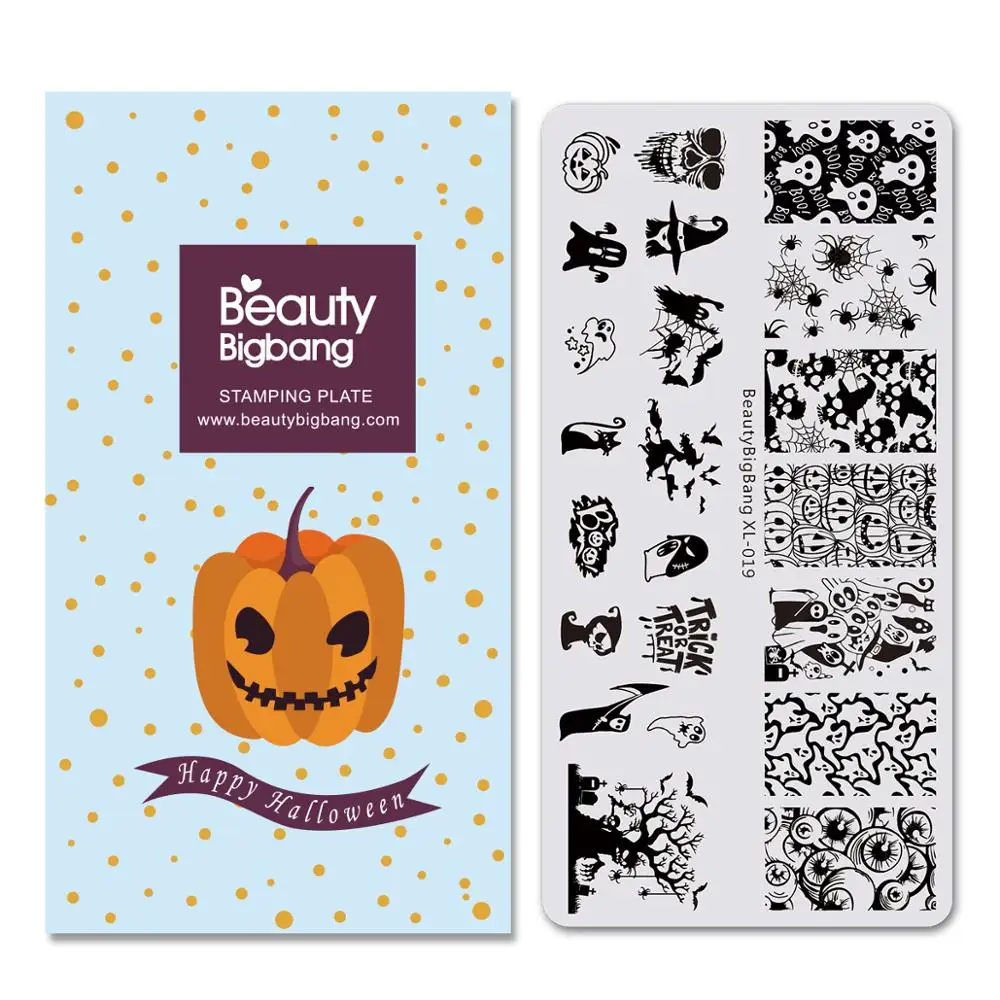 BeautyBigBang штамповка для ногтей прямоугольник Маникюр кружево Французский ногтей штамповка пластины шаблон формы инструменты для дизайна ногтей XL-069 - Цвет: 19