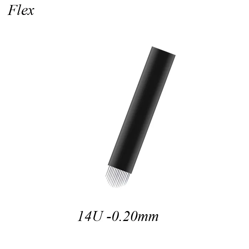 100 шт. ламинсы для микроблейдинга Tebori Agulha микропигменты acao 0 20 мм Flex 14 u образной