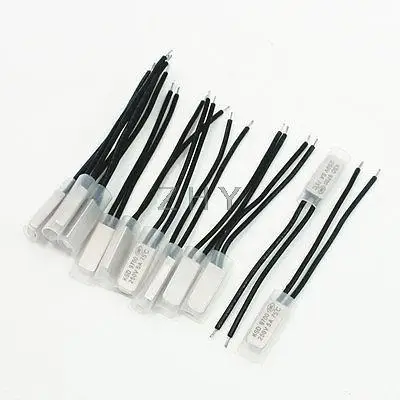 

12 Pcs KSD9700 250V 5A 75 Degree Celsius NC Thermostat Temperature Switch