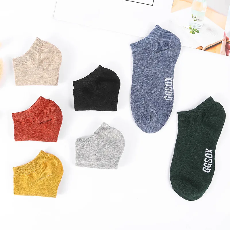 Носки Elifashion Женские однотонные с надписью Плюшевые короткие носки лодочки для
