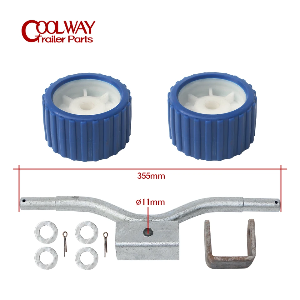 Rouleaux De Remorque Bateau Plastique Lot De 2 – Résistants & Faciles à Installer (Blanc)