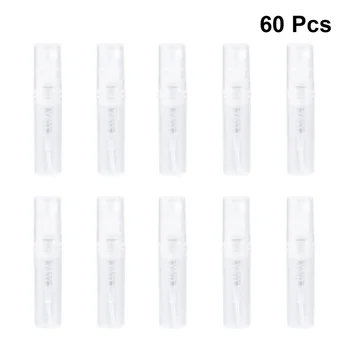 

60 Pcs 2ml Mini Portable Perfume Spray Bottle Travel Refillable Perfume Atomizer Plastic Perfume Bottle Recipient Containers