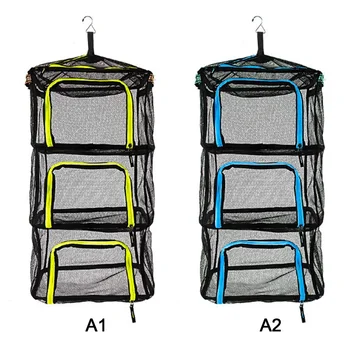 

Outdoor Folding Drying Net Camping Four-Tier Storage Basket Storage Net Basket Fishing Drying Fish Drying Vegetable Drying Rack