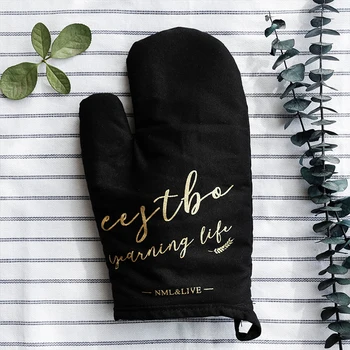 

1pcs cotton oven gloves heat-resistant gloves kitchen cooking microwave oven gloves insulated non-slip microwave oven gloves