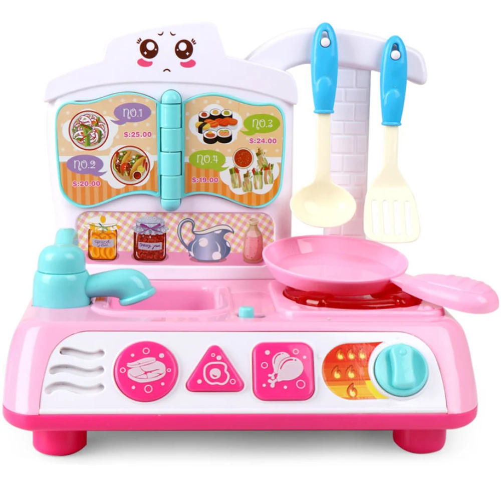 

Kids Simulation Kitchen Electrical Light Music Pretend Play House Microwave Set Toy Children Tea tableware Early Education Toys