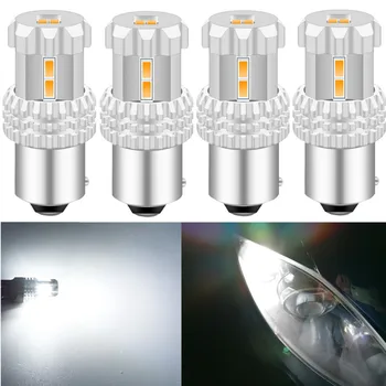 

4x Signal Lamp Bay15d Led 1157 BA15S P21W BAU15S PY21W 1156 LED T20 T25 Car Brake Backup Light For vw polo 6r 9n passat b6 b8 b7