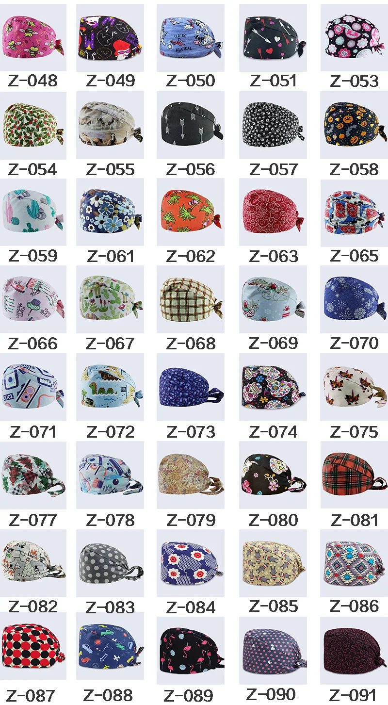 skully with a brim Cute and Personalized Multi-color Printed Frosted Cap Adjustable Surgical  Beauty Salon Pet Shop Nurse  Dentist fisherman skully