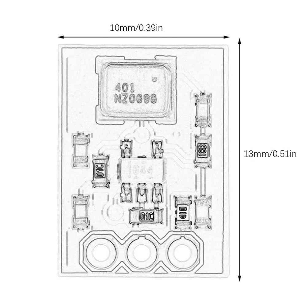 1,3 см* 1 см ADMP401 MEMs микрофон коммутационный модуль Плата Универсальный с нижним портированным входом и усилением