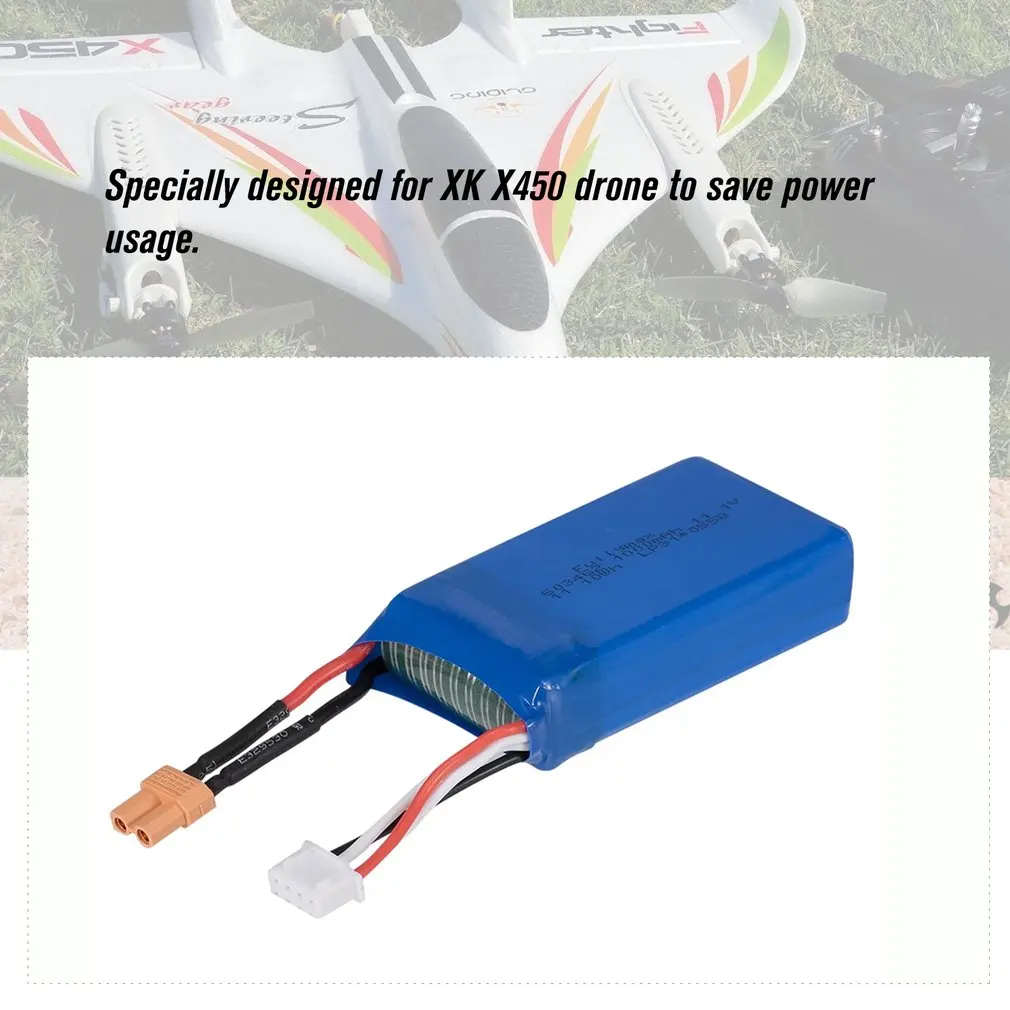 11,1 V 1000mAh Lipo батарея для XK X450 FPV RC Дрон запасные части Аксессуары Замена аккумуляторных батарей