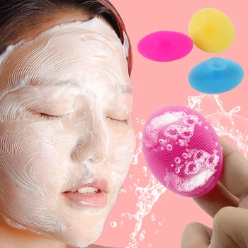 

3Pcs Facial Cleansing Brush Makeup Sponge Silicone Beauty Wash Pad Face Exfoliating Blackhead Facial Cleansing Brush Tool