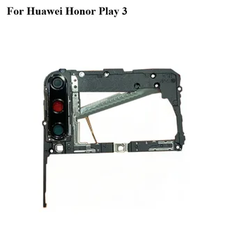 

2PCS For Huawei Honor Play 3 Small Back Frame shell case cover on Motherboard Mainboard For Honor play3 parts withCamera glass