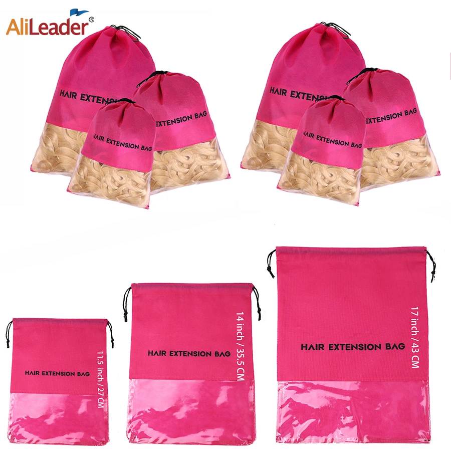 Alileader Non-Woven Bag 1Pcs for Hair Extensions Waterproof Storage Organize Shoe/Clothes Storage Bags hair extensions storage bag