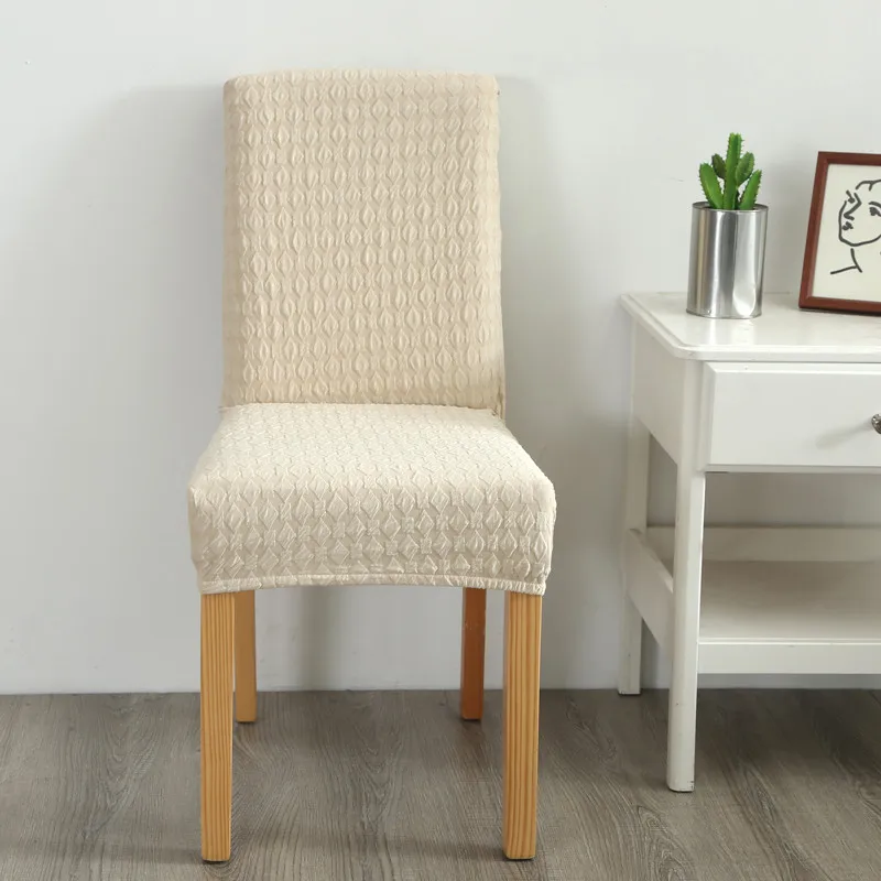 beige Однотонный чехол для кресла спандекс для столовой Свадебные офисные банкетные стулья чехлы кухонные эластичные чехлы на кресла - Цвет: beige