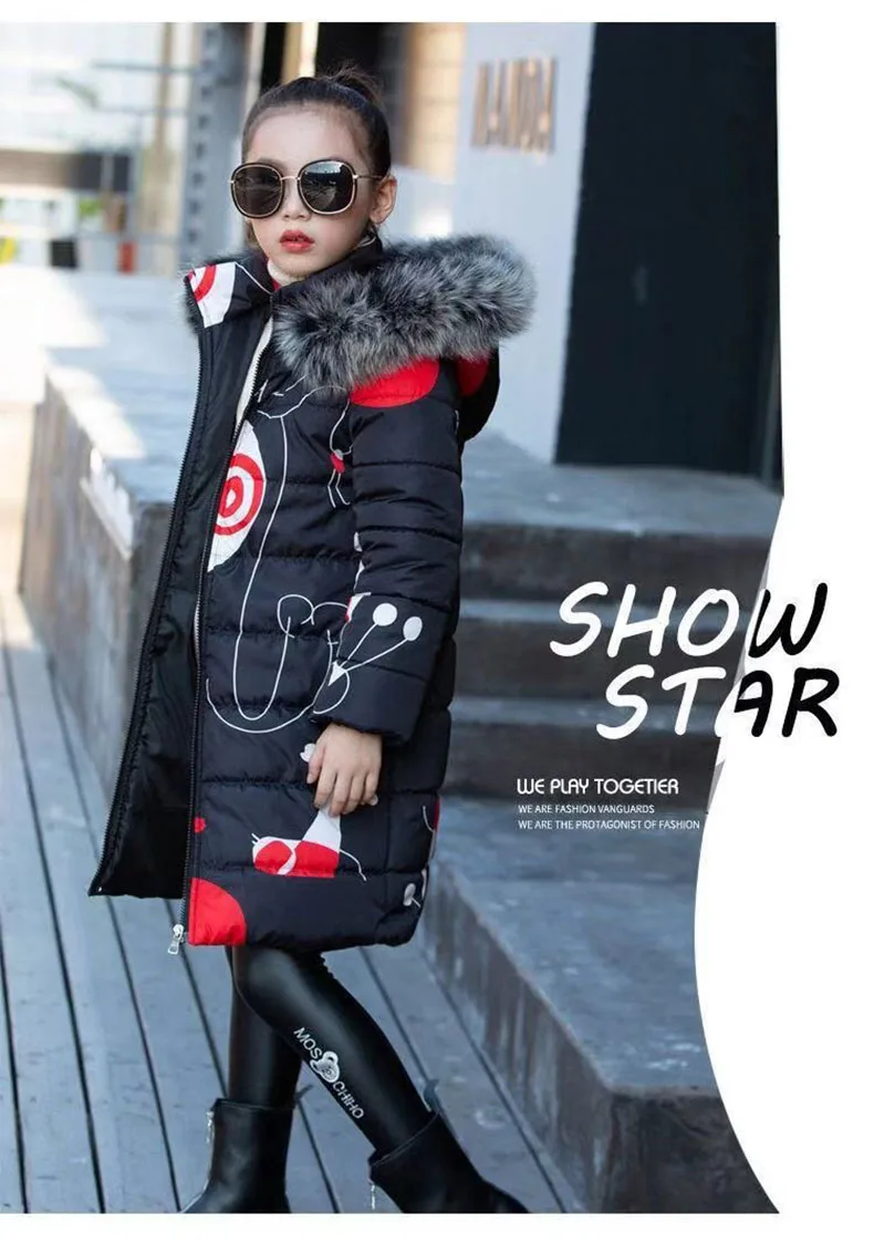 Kids Winter Jacket For Girls 2019 Fashion Brand Girl Down Jacket Warm Child Down Parkas Coat 4 5 6 7 8 9 10 11 12 13 14 Years