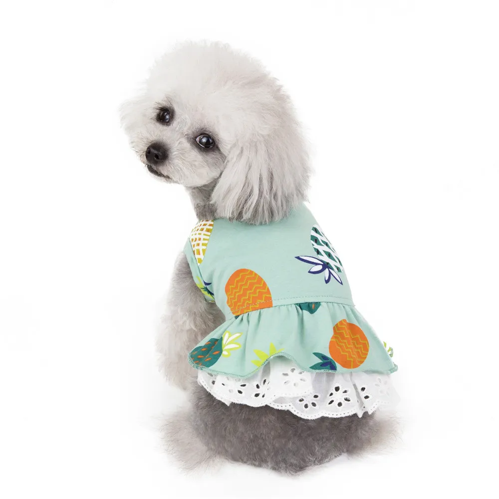 Fruit Design Summer Dress For Dog Pet Clothes Wedding Dress Skirt Puppy Small Dog Clothing Spring Fashion Jean Pet Clothes XS-XL (9)