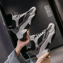 Новинка года; сезон весна-осень; спортивная обувь на платформе с изображением панды; модная повседневная женская обувь для студентов и девушек