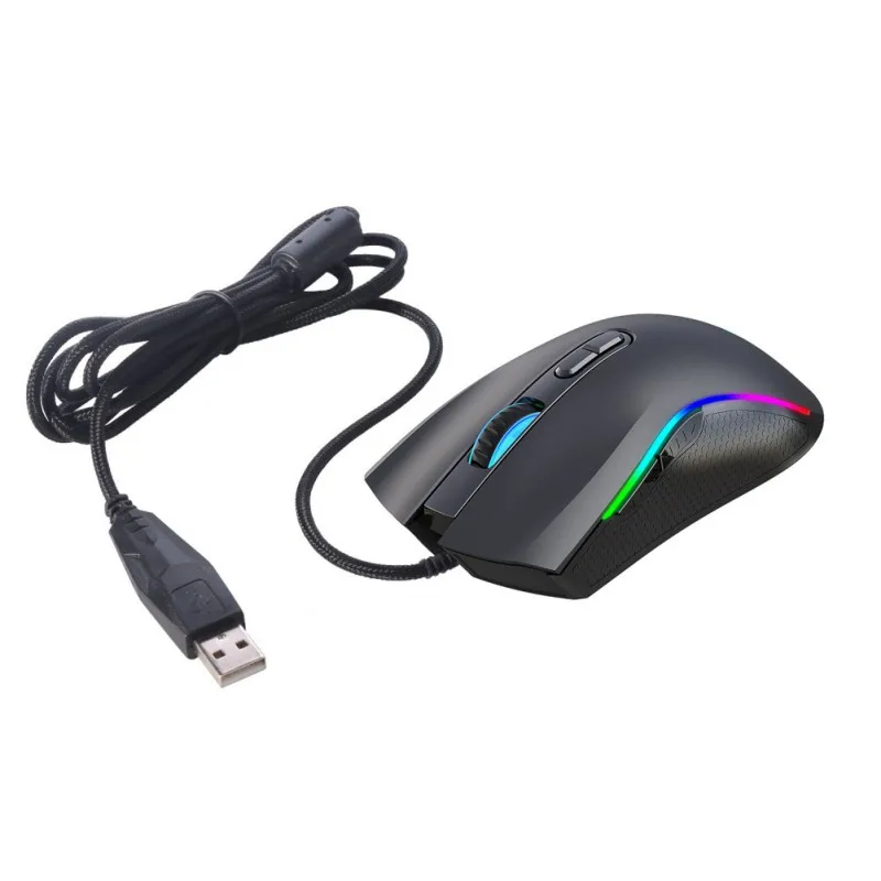 Проводная игровая мышь USB RGB оптическая мышь 6 Регулируемых 7200 dpi макро-программа мышь для Windows 2000/XP 1 win71 win8/win10