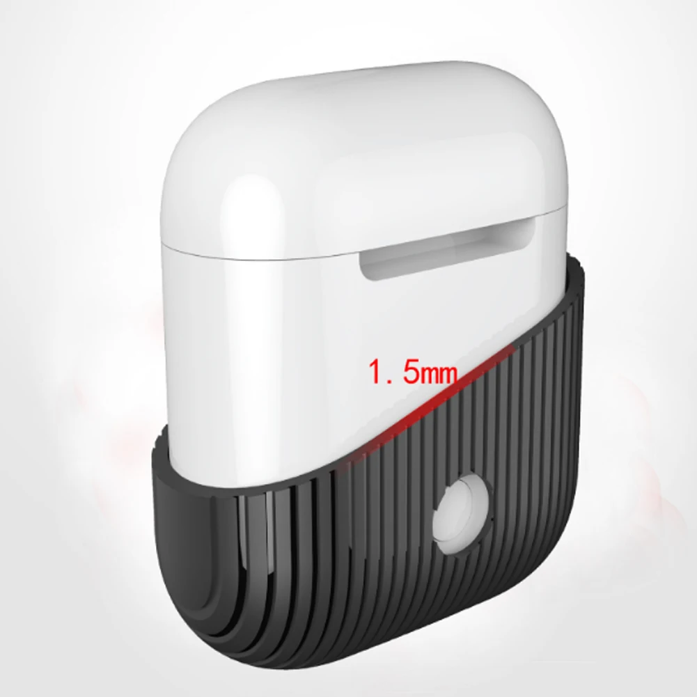 ТПУ чехол для наушников Apple Airpods 1/2 Беспроводная bluetooth-гарнитура Защитная крышка зарядная коробка для Airpods с анти-потерянным крючком