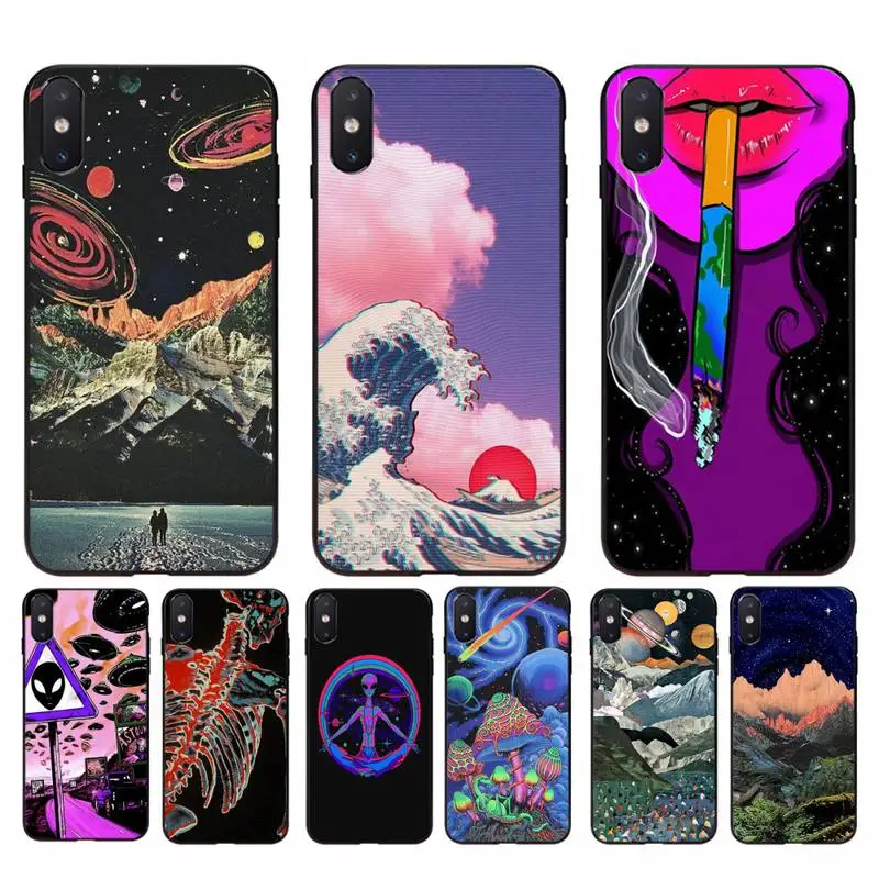Чехол для телефона Yinuoda Trippy Art эстетический iPhone 11 8 7 6 6S Plus X XS MAX 5 5S SE 2020 XR pro|Бамперы| |