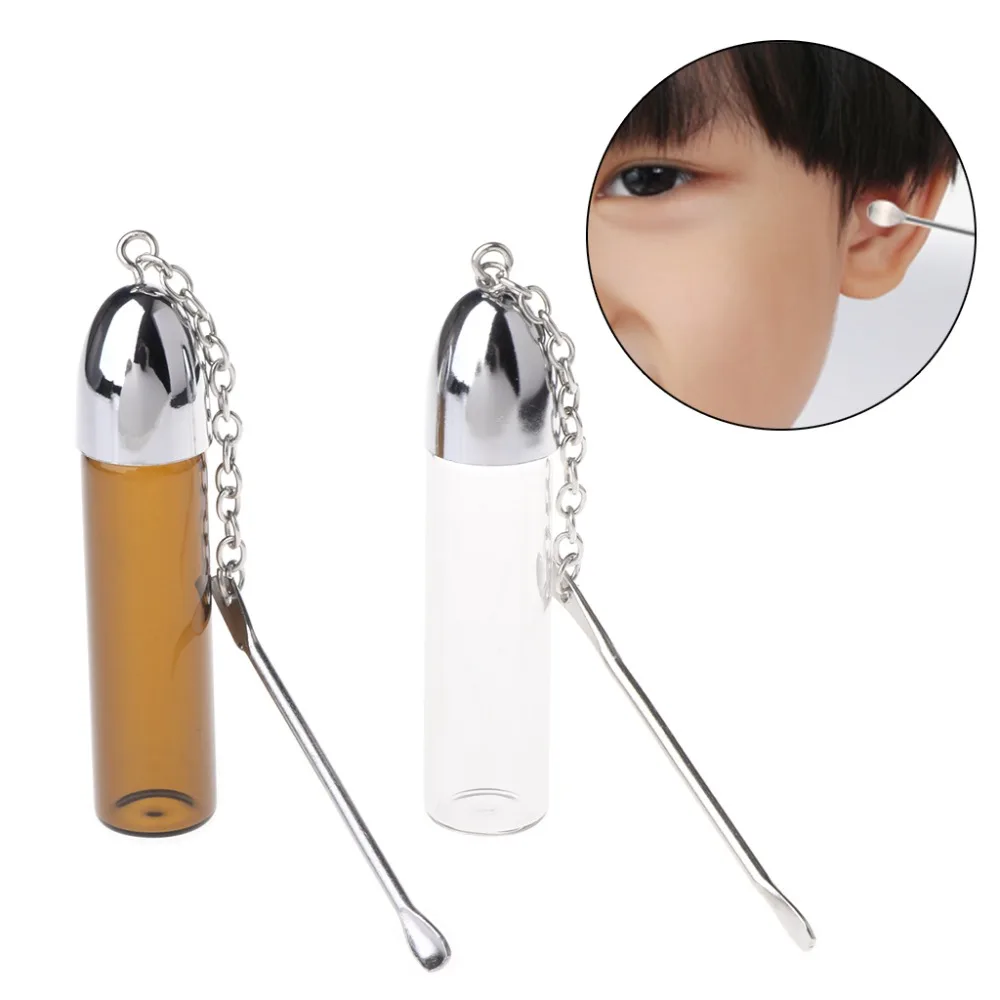 ZLROWR Random Color Box Storage Dispenser Pill Case Snuff Bottle With Metal Spoon 1