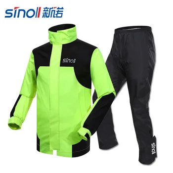 

Hiking Travel Outdoors Set Adult Raincoat Pants Cycling Waterproof Motorcycle Jacket Rain Coat Men Impermeables Rain Suit BW50YY