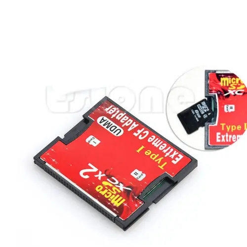 2 порта слот micro SD TF SDHC для типа I Compact Flash Card CF Reader адаптер CI