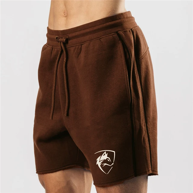 Wolf Print Men's Sports & Fitness Shorts Men's Fitness Apparel, Men's