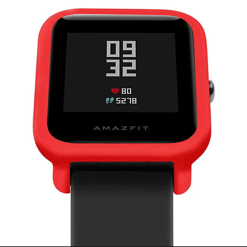 Frame Pc Case Cover For Xiaomi Amazfit Bip Bit Pace Lite Youth Watch Protect Shell For Huami Amazfit Watch(Red