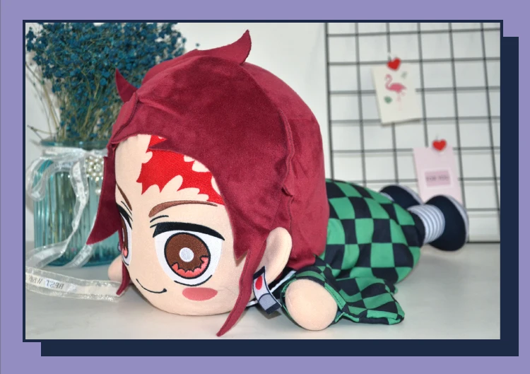 Аниме Demon Slayer: Kimetsu no Yaiba Kamado Nezuko Kamado Tanjirou Косплей Кукла Мягкие плюшевые игрушки милая Подушка Рождественский подарок