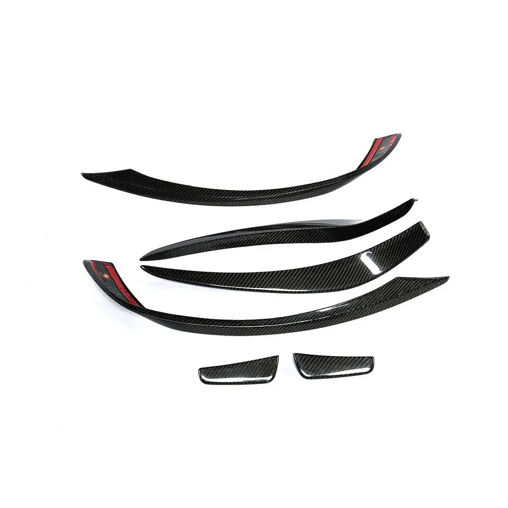 W176 Front Bumper Splitter Lip Carbon Fiber Canards Spoiler For Mercedes Benz A180 A200 A250 A45 Look Anterior lip 2013-15