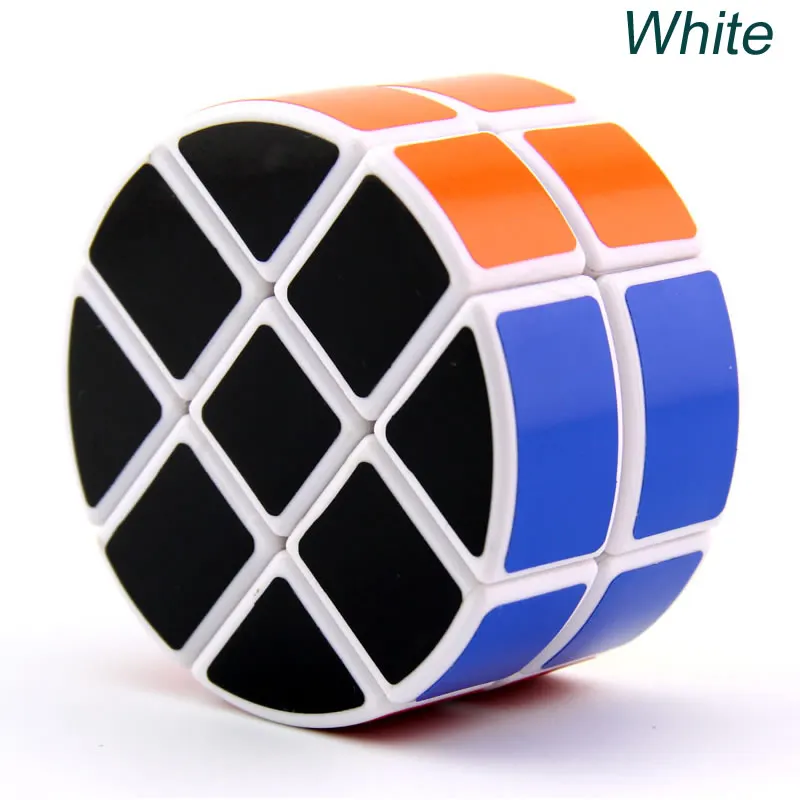 White Высокое качество, LanLan, 2x3x3, круглый торт, волшебный куб, цилиндр, скоростная головоломка, рождественский подарок, идеи, детские игрушки для детей - Цвет: White