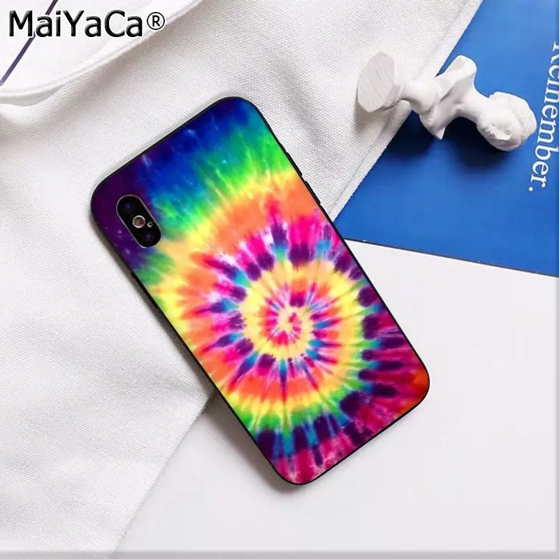A3 Чехол для телефона MaiYaCa с узором в виде галстука-красителя Batic Rainbow Retro Ink black для Apple iphone 11 pro 8 7 66S Plus X XS MAX 5s SE XR - Цвет: A3