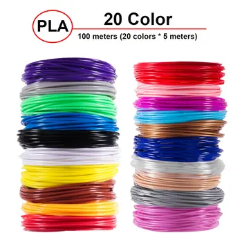 

Plastic for 3d Pen 20 Colors 5 meter 10 Meter PLA 1.75mm 3D Printer Filament Printing Materials Extruder Accessories Parts