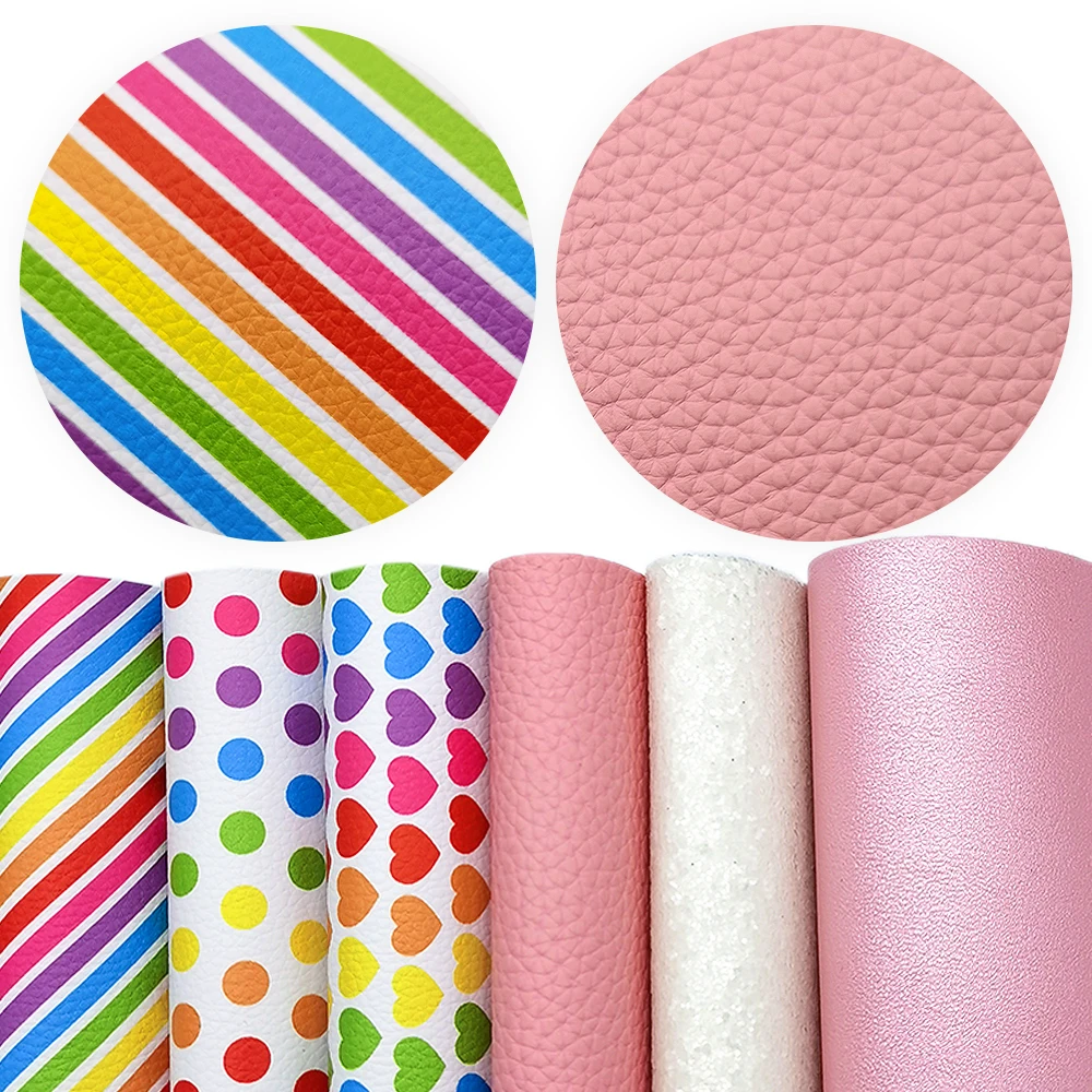 Дэвид аксессуары 6 шт./компл. 20*34 см с надписью «rainbow Love» искусственная Синтетическая кожа ткань для Луки DIY ручной работы; Прошитые вручную, 1Yc8937