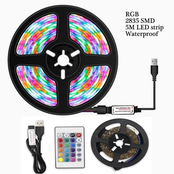 

5M LED Strip Light USB 2835SMD DC5V 60 LEDs/m Flexible LED Lamp Tape waterproof RGB LED Strip Light Christmas decoration
